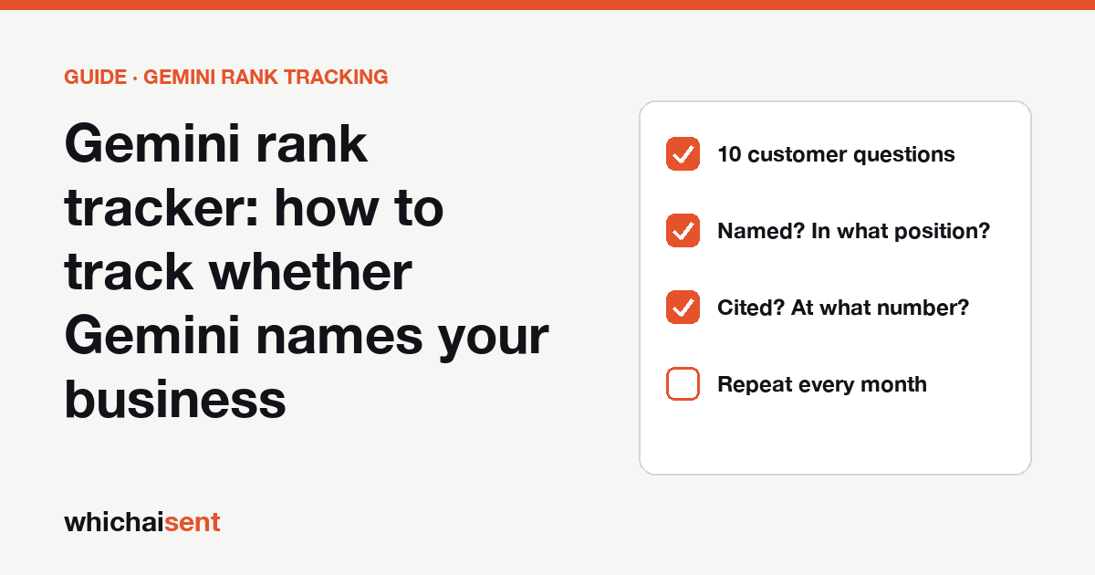 Illustration for: Gemini rank tracker: how to track whether Gemini names your business